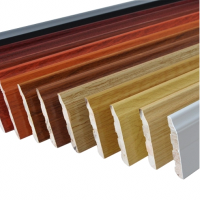 wood grain HDF laminated flooring skirting