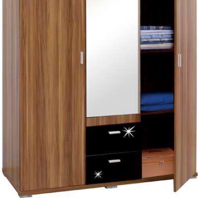 Double door solid wood design clothes closet